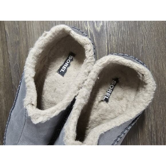 Sorel Falcon Ridge II Mens Size 9 Slippers Quarry Grey/Black NM3462-052 - Picture 6 of 9